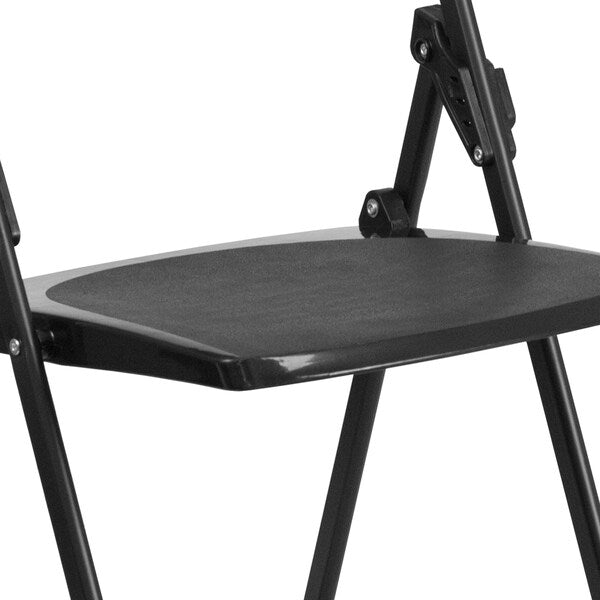 Folding Chair, Plastic, Heavy Duty, Black