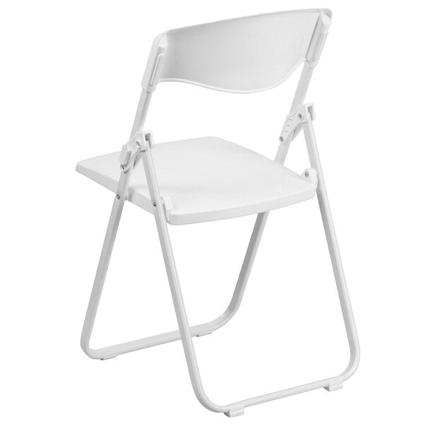 Folding Chair, Plastic, Heavy Duty, White