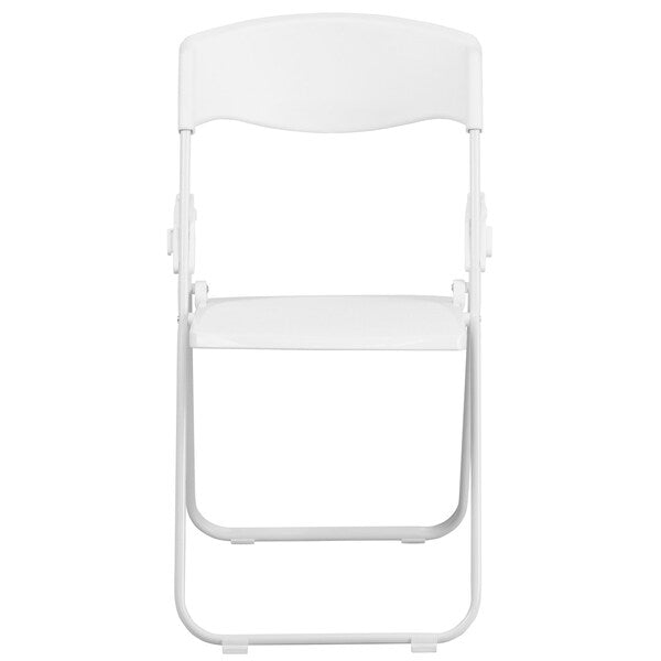 Folding Chair, Plastic, Heavy Duty, White