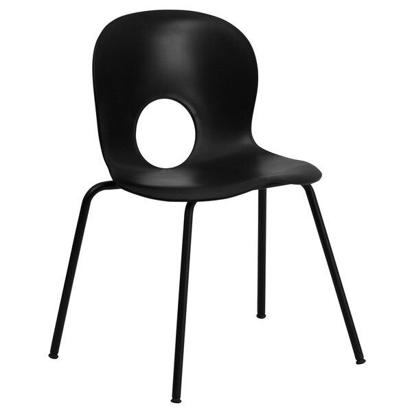 Stack Chair, Plastic, Black