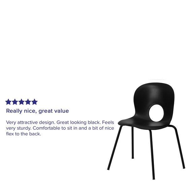 Stack Chair, Plastic, Black