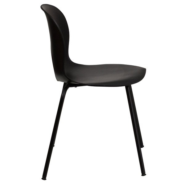 Stack Chair, Plastic, Black