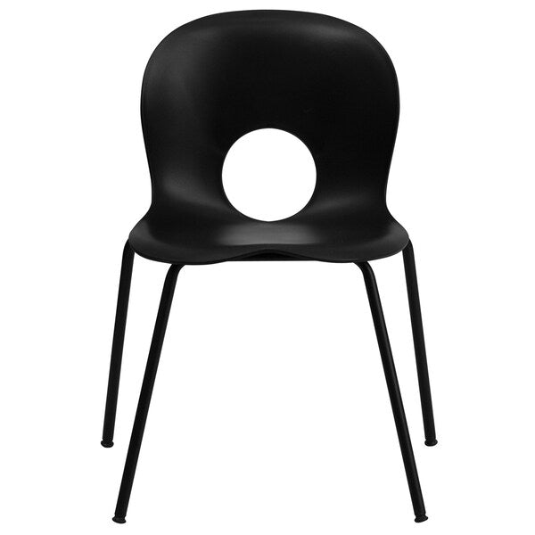 Stack Chair, Plastic, Black