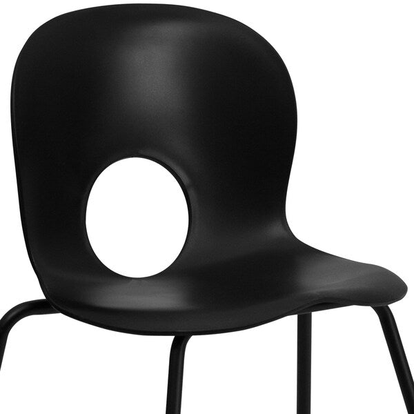 Stack Chair, Plastic, Black
