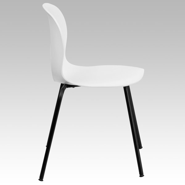 Stack Chair, Plastic, 770 lb. Capacity, Wht