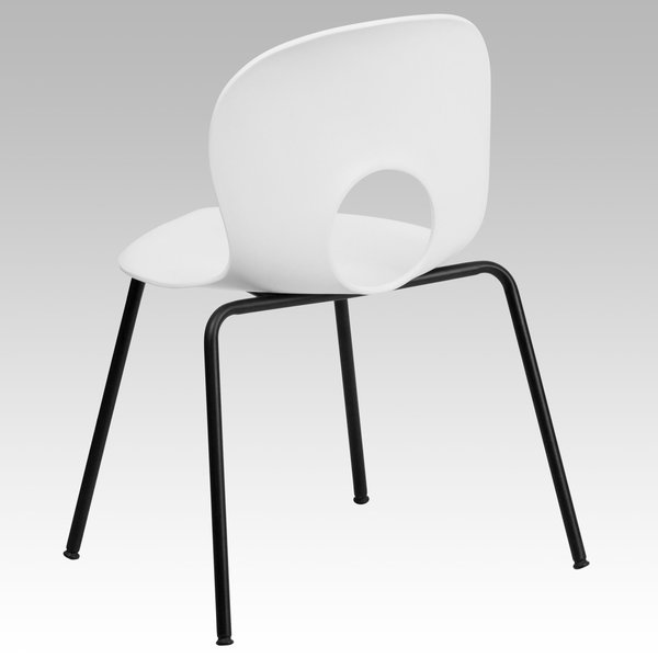 Stack Chair, Plastic, 770 lb. Capacity, Wht