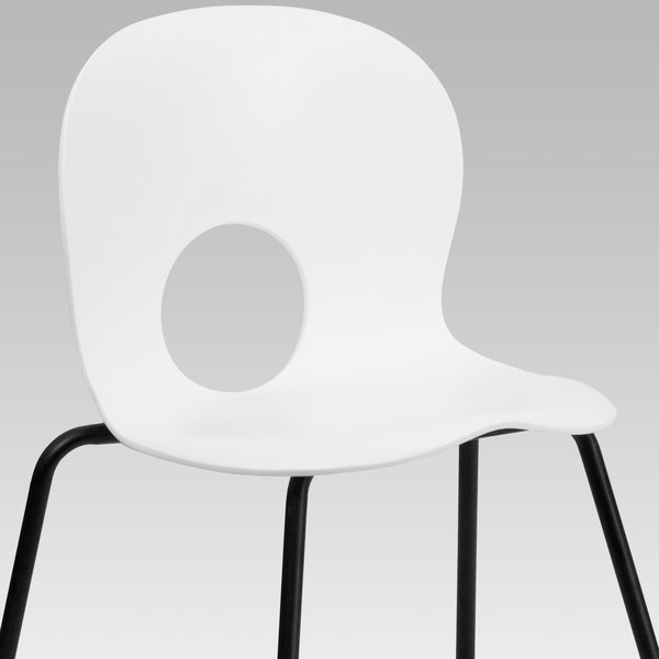 Stack Chair, Plastic, 770 lb. Capacity, Wht