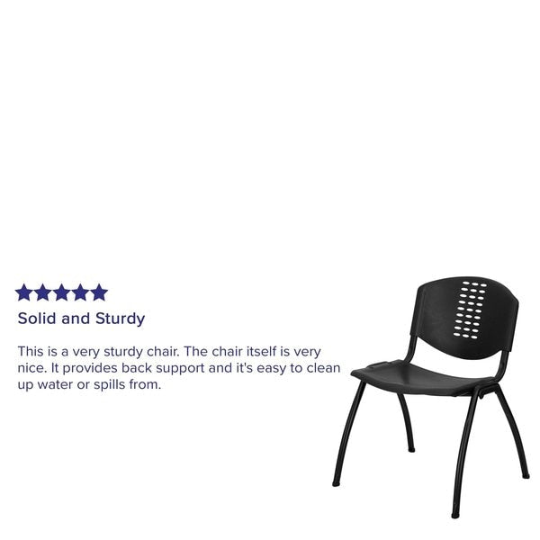 Stack Chair, Plastic, Black