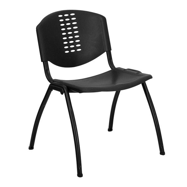 Stack Chair, Plastic, Black