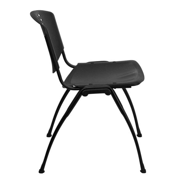 Stack Chair, Plastic, Black