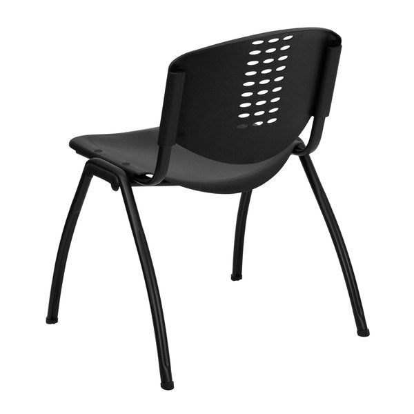 Stack Chair, Plastic, Black