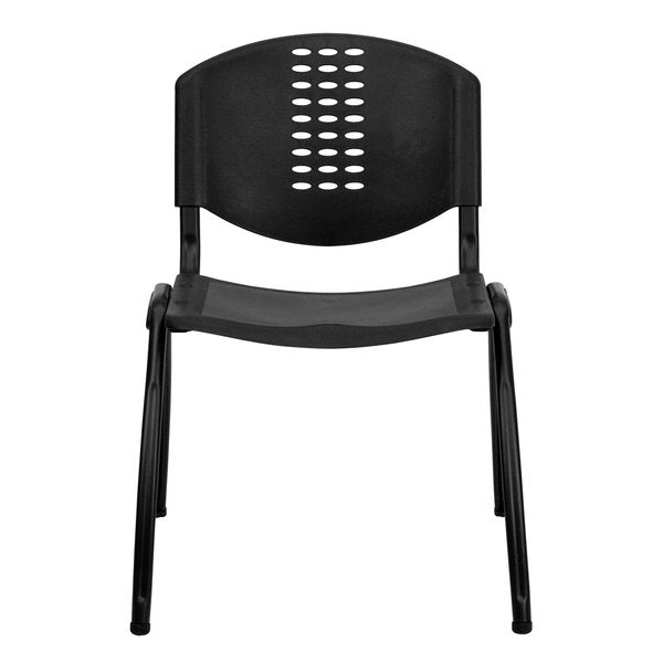 Stack Chair, Plastic, Black