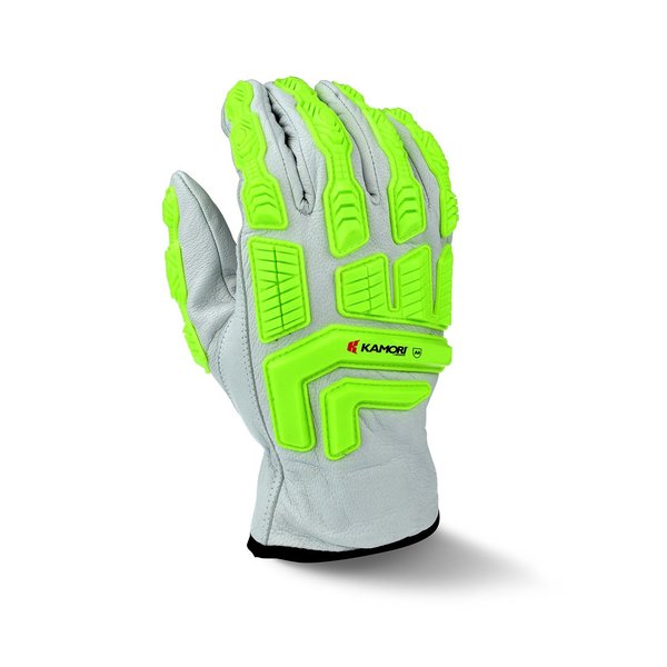 Cut Resistant Impact Gloves, A4 Cut Level, Uncoated, M, 1 PR