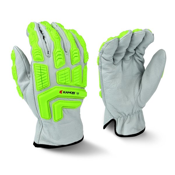 Cut Resistant Impact Gloves, A4 Cut Level, Uncoated, 2XL, 1 PR