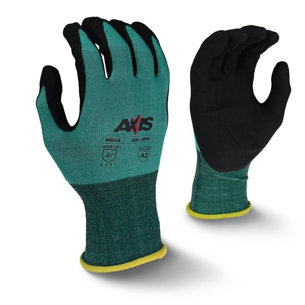 Cut Resistant Coated Gloves, A2 Cut Level, Foam Nitrile, 2XL, 1 PR
