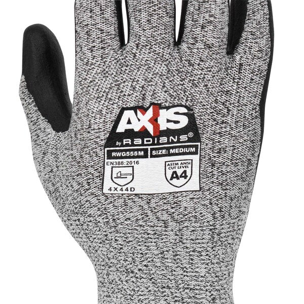 Cut Resistant Coated Gloves, A4 Cut Level, Foam Nitrile, 2XL, 1 PR