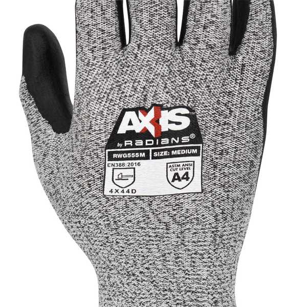 Cut Resistant Coated Gloves, A4 Cut Level, Foam Nitrile, M, 1 PR