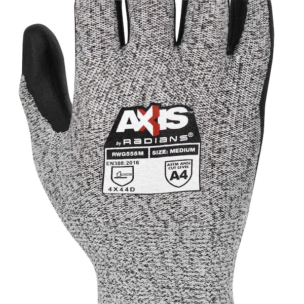 Cut Resistant Coated Gloves, A4 Cut Level, Foam Nitrile, XL, 1 PR