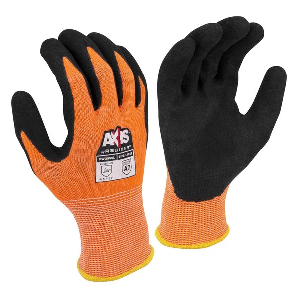 Cut Resistant Coated Gloves, A6 Cut Level, Nitrile, M, 1 PR