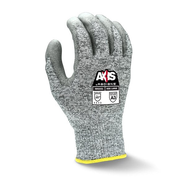 Cut Resistant Coated Gloves, A3 Cut Level, Polyurethane, S, 1 PR