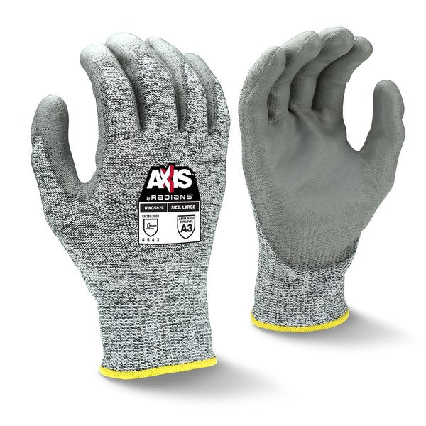 Cut Resistant Coated Gloves, A3 Cut Level, Polyurethane, S, 1 PR