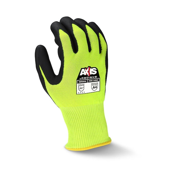 Cut Resistant Coated Gloves, A4 Cut Level, Foam Nitrile, M, 1 PR