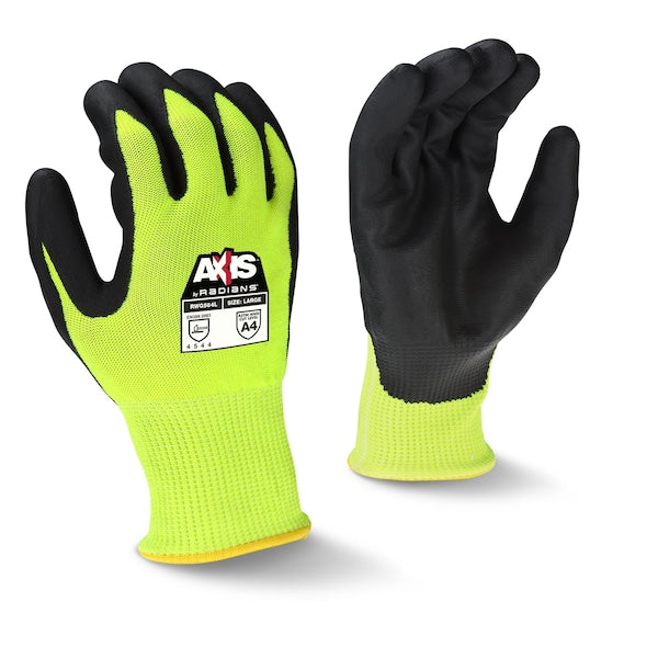 Cut Resistant Coated Gloves, A4 Cut Level, Foam Nitrile, M, 1 PR