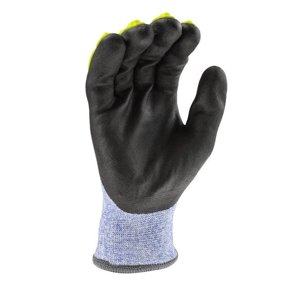 Hi-Vis Cold Protection Cut-Resistant Gloves, Acrylic Terry Lining, L