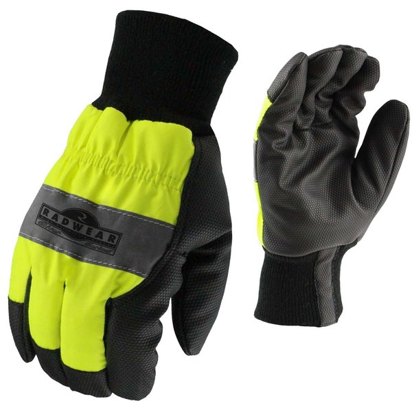 Hi-Vis Cold Protection Gloves, Thermal Lining, 2XL