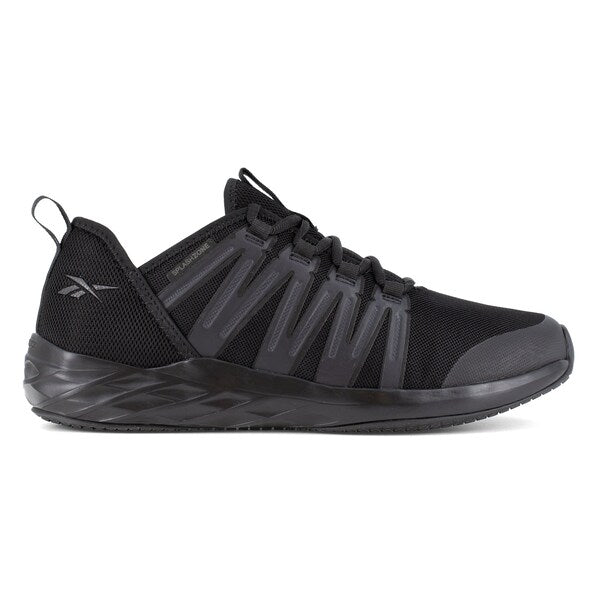 Mens Black Soft Toe Athlet Work Shoes, PR