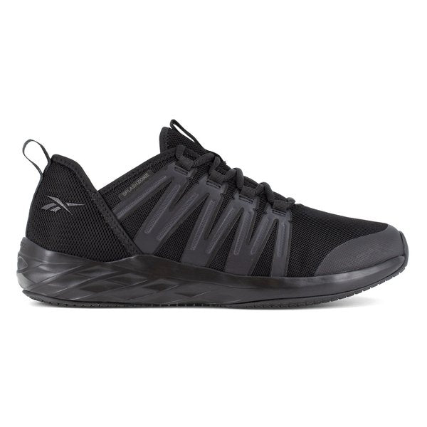 Mens Black Soft Toe Athlet Work Shoes, PR