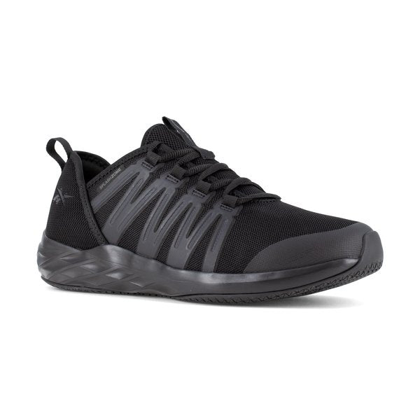 Mens Black Soft Toe Athlet Work Shoes, PR
