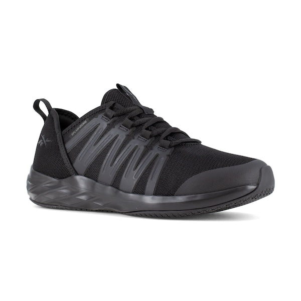 Mens Black Soft Toe Athlet Work Shoes, PR