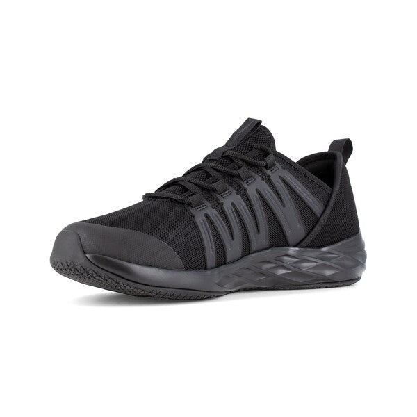 Mens Black Soft Toe Athlet Work Shoes, PR