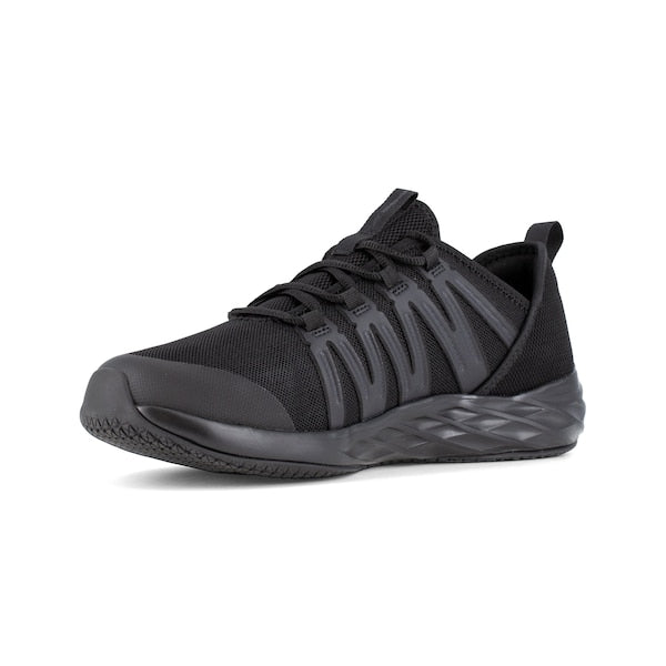 Mens Black Soft Toe Athlet Work Shoes, PR