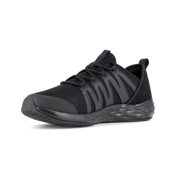 Mens Black Soft Toe Athlet Work Shoes, PR