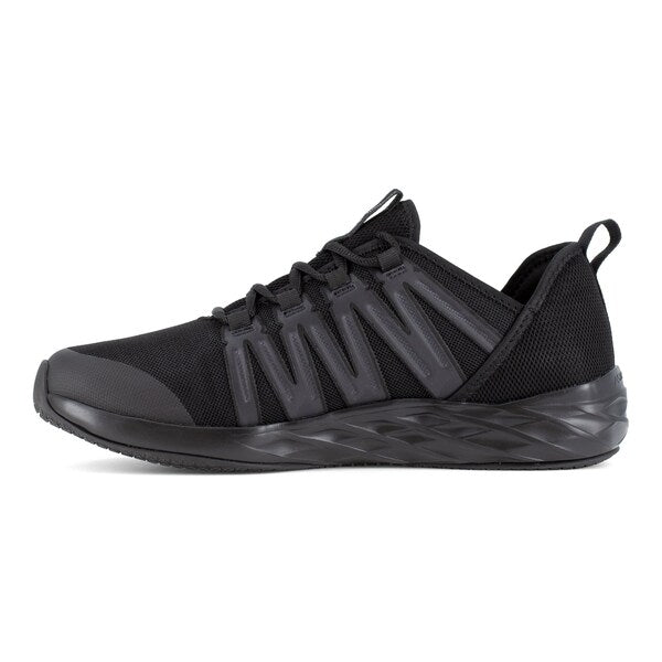 Mens Black Soft Toe Athlet Work Shoes, PR