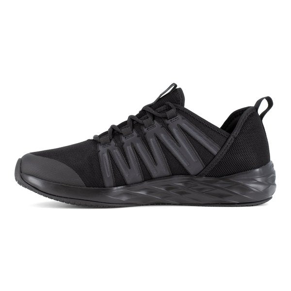Mens Black Soft Toe Athlet Work Shoes, PR