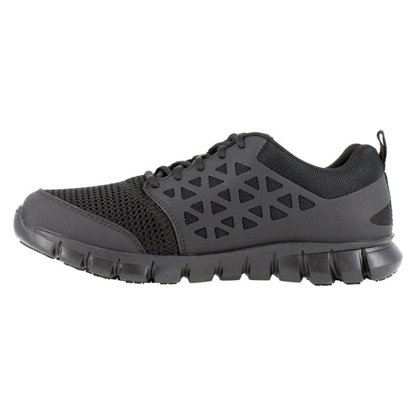 Mens Black Soft Toe Athlet Work Shoes, PR
