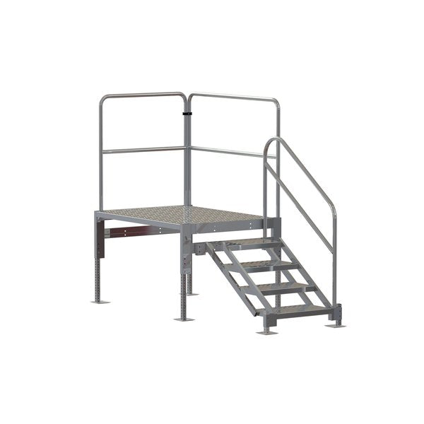 Stair Unit, Alum, 3 to 4 Steps, 1000 lb Cap