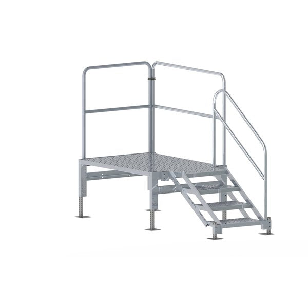 Stair Unit, Alum, 3 to 4 Steps, 1000 lb Cap
