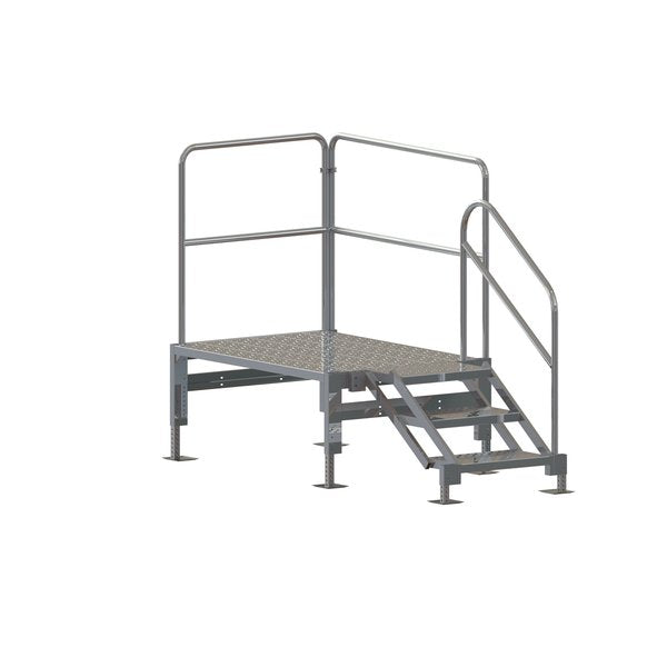 Stair Unit, Alum, 2 to 3 Steps, 1000 lb Cap