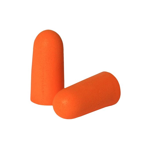 Disposable Uncorded Ear Plugs, Bullet Shape, NRR 32, 1 Pairs, Orange