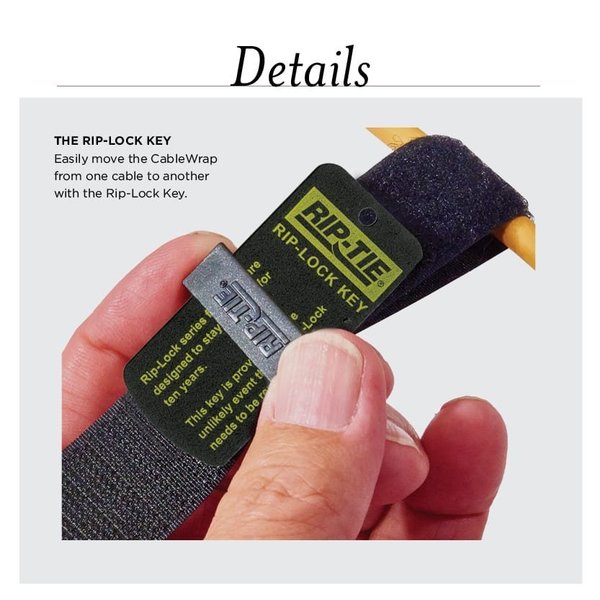Rip-Tie Rip-Lock CableWrap 3Pk Yell, PK 3