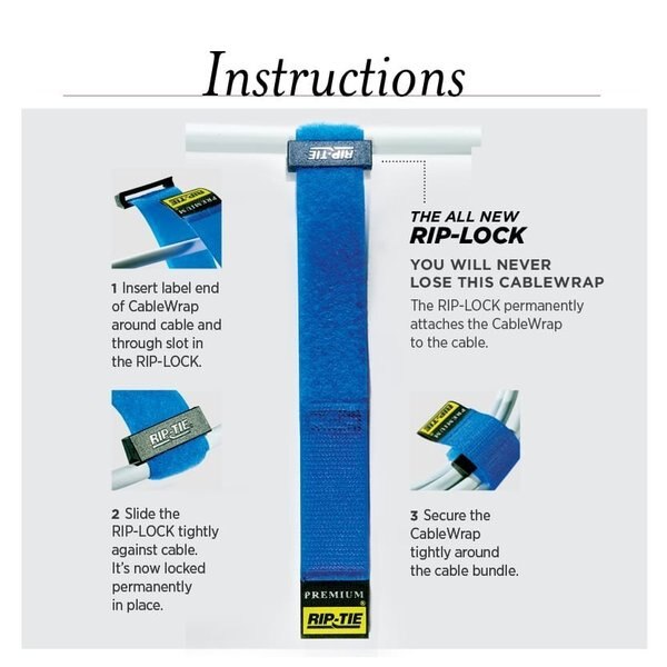 Rip-Tie Rip-Lock CableWrap 10Pk Vi, PK 10