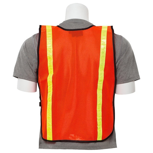 One Size Hi-Viz Vest with Stripe, Orange