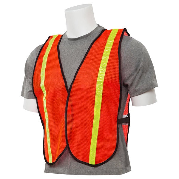 One Size Hi-Viz Vest with Stripe, Orange