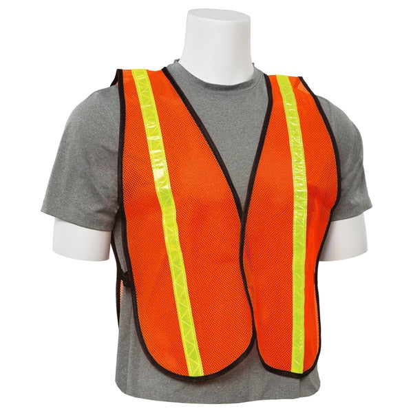 One Size Hi-Viz Vest with Stripe, Orange