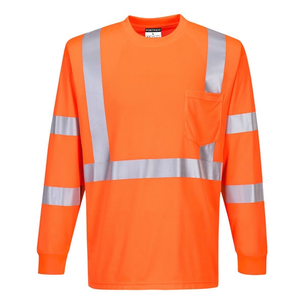 Hi-Vis Long Sleeved T-Shirt, Med