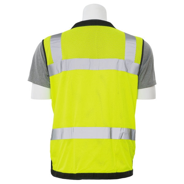Safety Vest, Mesh, Surveyor, Hi-Viz, Lime, L